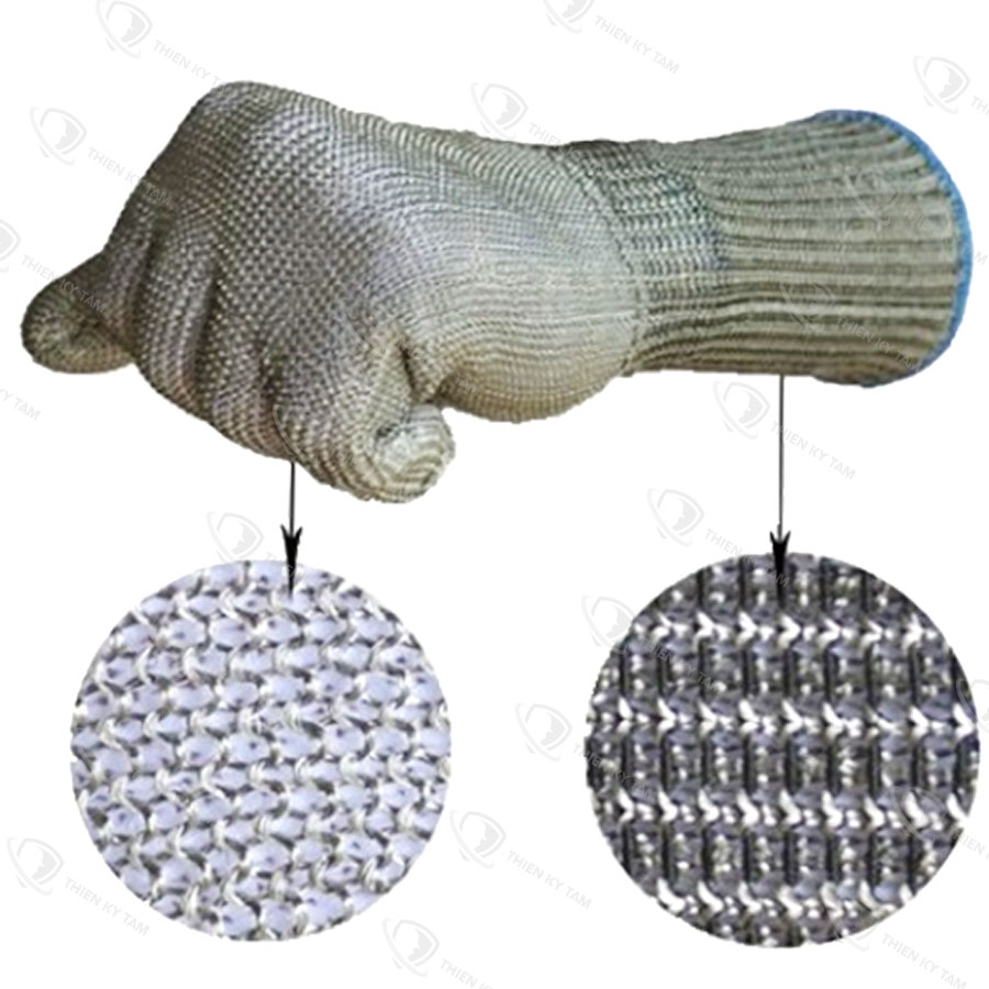 Găng tay chống cắt sợi thép loại dài 47cm