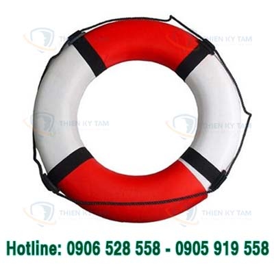 PHAO BƠI CỨU SINH XỐP TRẮNG CAM