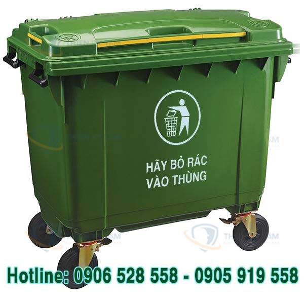 THÙNG RÁC NHỰA 660 LÍT