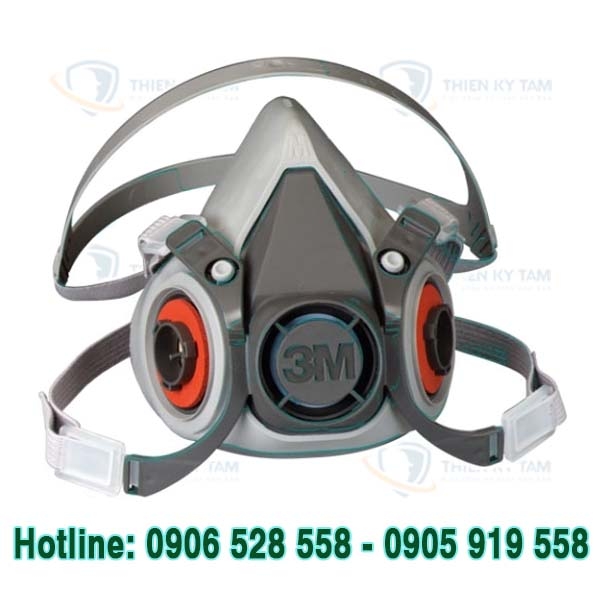 MẶT NẠ CHỐNG HÓA CHẤT NỬA MẶT 2 PHIN LỌC 3M SERI 6000